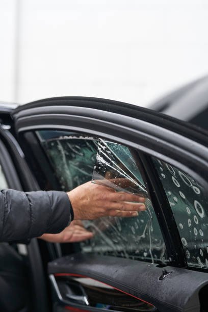 Glass film installation on the window